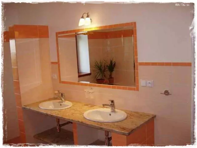 két személynek épített mosdópult