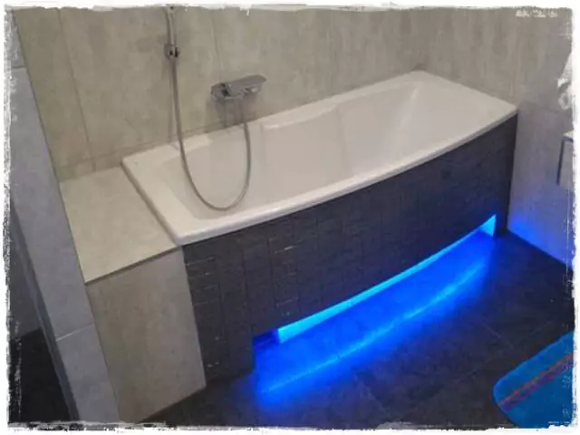 kád belépő rejtett led világítás