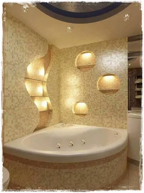 kád falfülkék rejtett led világítása