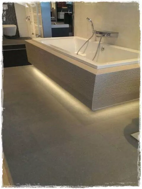 kád perem rejtett led világítás