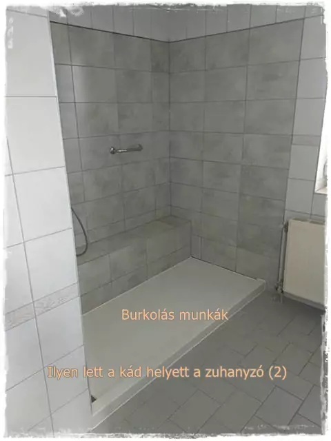 zuhanyzó burkolás